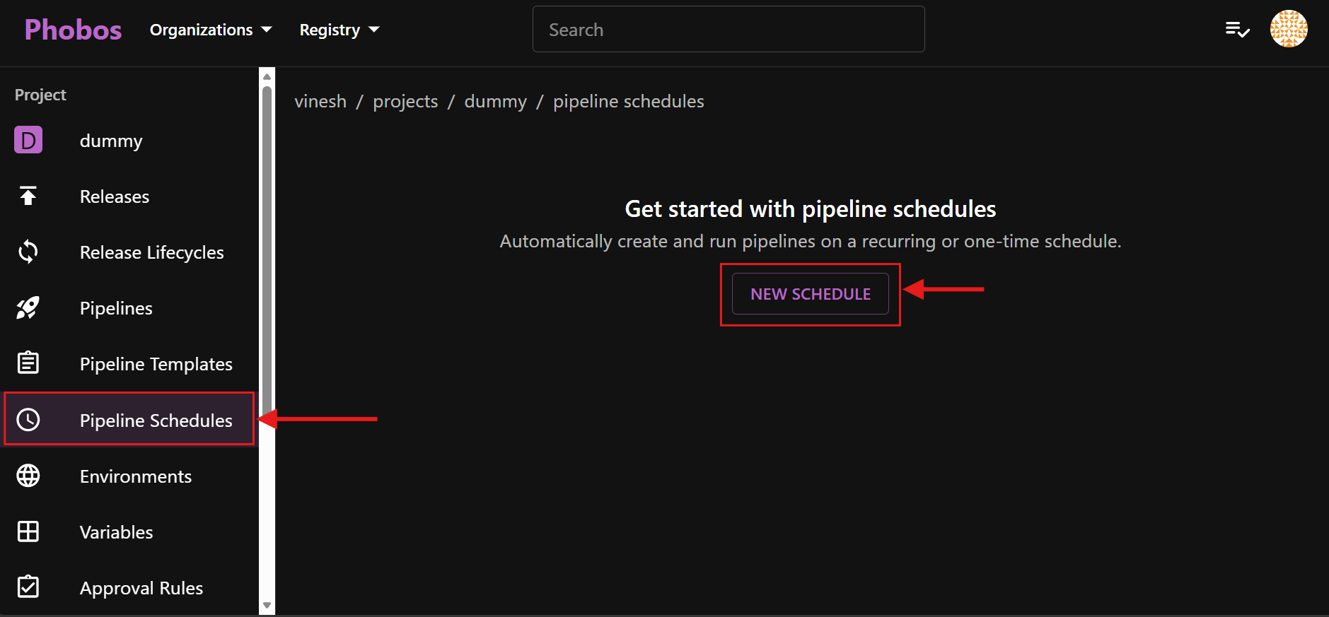 New pipeline schedule New pipeline schedule